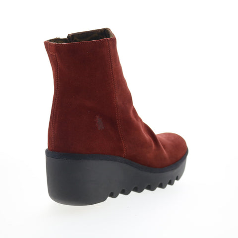 Fly London Baan BAAN538FLY-002 Womens Red Suede Ankle & Booties Boots