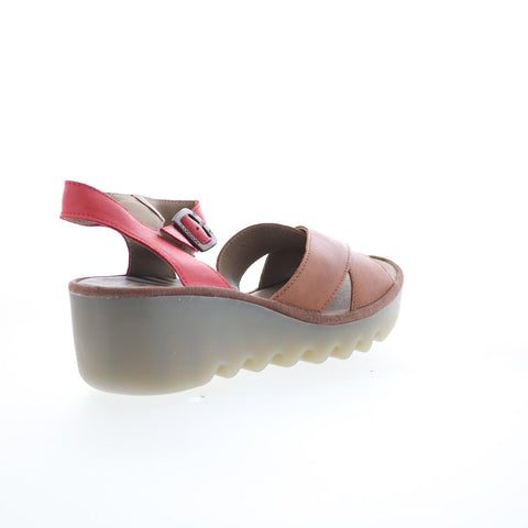 Fly London Bace BACE411FLY-002 Womens Brown Leather Wedges Sandals Shoes