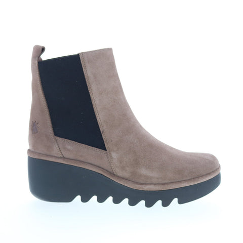Fly London Bagu BAGU233FLY-011 Womens Gray Suede Chelsea Boots