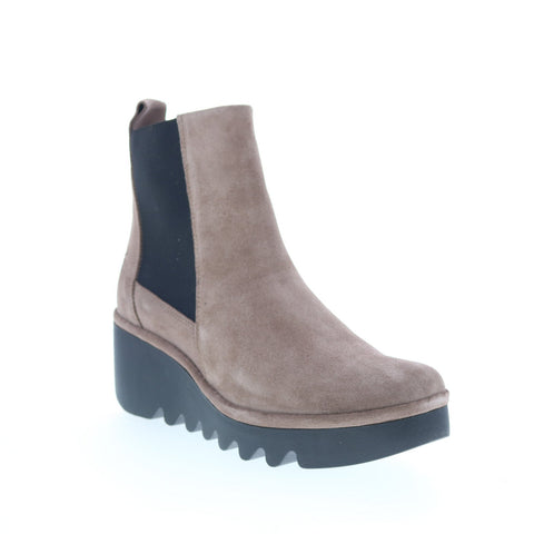 Fly London Bagu BAGU233FLY-011 Womens Gray Suede Chelsea Boots