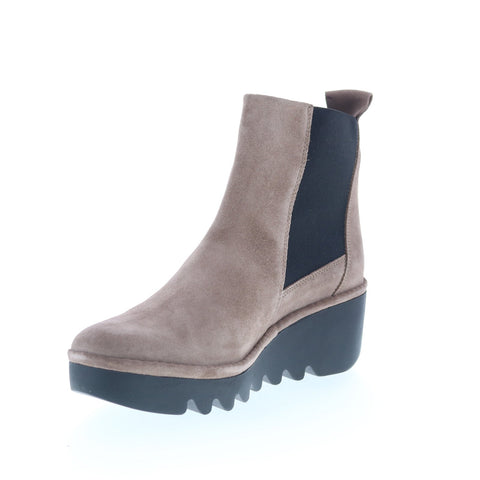 Fly London Bagu BAGU233FLY-011 Womens Gray Suede Chelsea Boots