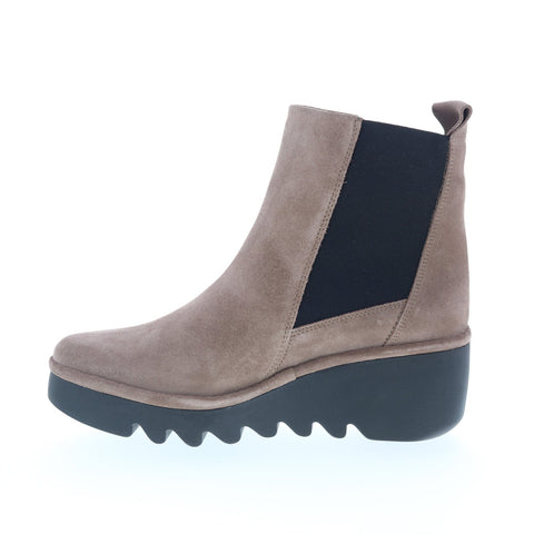 Fly London Bagu BAGU233FLY-011 Womens Gray Suede Chelsea Boots