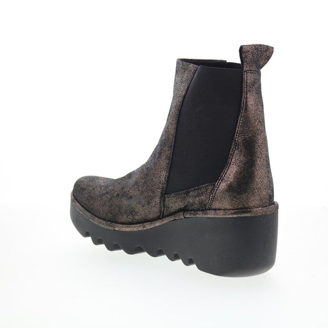 Fly London Bagu BAGU233FLY-010 Womens Gray Leather Chelsea Boots