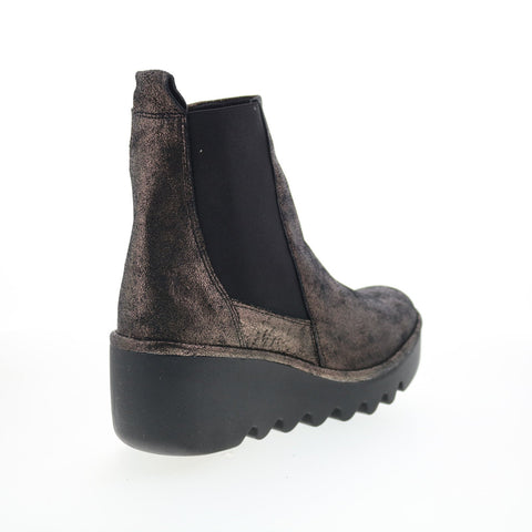Fly London Bagu BAGU233FLY-010 Womens Gray Leather Chelsea Boots
