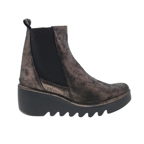 Fly London Bagu BAGU233FLY-010 Womens Gray Leather Chelsea Boots