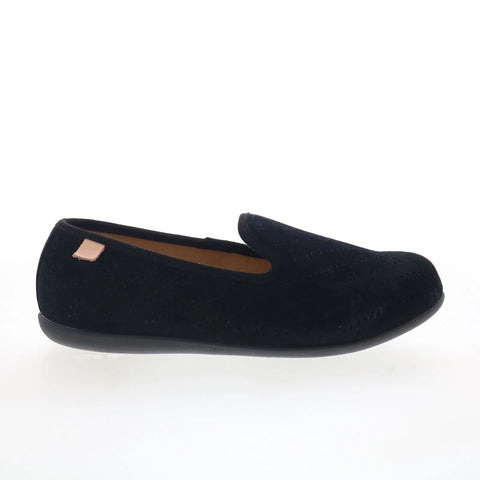 Spenco Bailey Ballet Womens Black Suede Slip On Ballet Flats Shoes