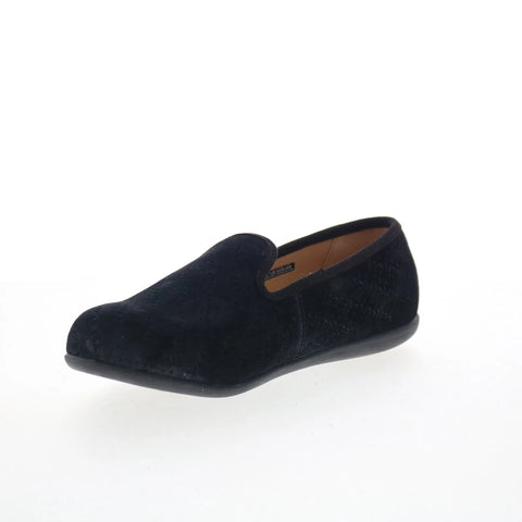 Spenco Bailey Ballet Womens Black Suede Slip On Ballet Flats Shoes