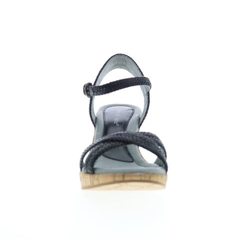 David Tate Baily Womens Black Extra Wide Synthetic Wedges Heels Shoes