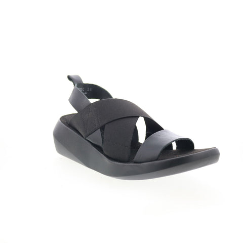 Fly London Baji BAJI848FLY-000 Womens Black Leather Strap Sandals Shoes