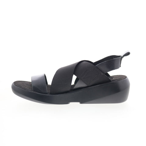 Fly London Baji BAJI848FLY-000 Womens Black Leather Strap Sandals Shoes