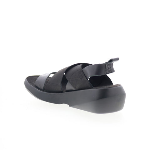 Fly London Baji BAJI848FLY-000 Womens Black Leather Strap Sandals Shoes