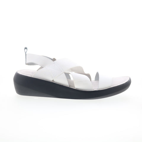 Fly London Baji BAJI848FLY-002 Womens White Leather Strap Sandals Shoes