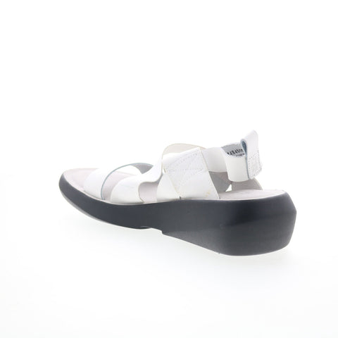 Fly London Baji BAJI848FLY-002 Womens White Leather Strap Sandals Shoes