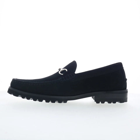 Johnston & Murphy Baldwin Lug Mens Black Loafers & Slip Ons Penny Shoes