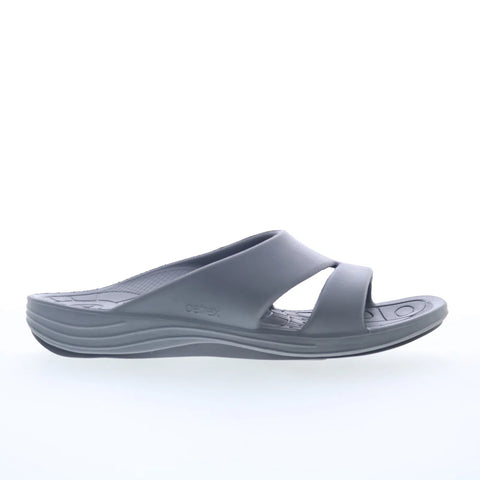 Aetrex Bali L9001W11 Womens Gray Synthetic Slip On Slides Sandals Shoes