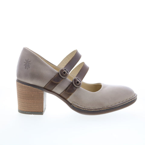 Fly London Baly BALY106FLY-000 Womens Gray Leather Pumps Heels Shoes