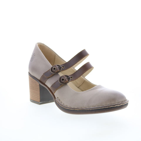 Fly London Baly BALY106FLY-000 Womens Gray Leather Pumps Heels Shoes