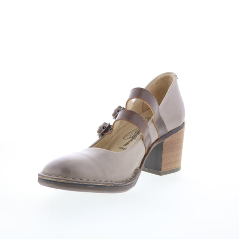 Fly London Baly BALY106FLY-000 Womens Gray Leather Pumps Heels Shoes