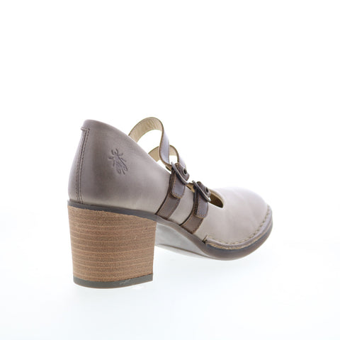 Fly London Baly BALY106FLY-000 Womens Gray Leather Pumps Heels Shoes