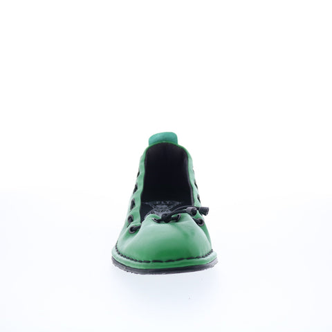 Fly London Bapi BAPI264FLY-001 Womens Green Leather Ballet Flats Shoes