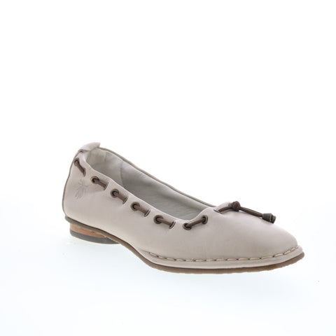 Fly London Bapi BAPI264FLY-003 Womens Beige Leather Ballet Flats Shoes