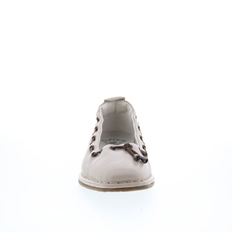 Fly London Bapi BAPI264FLY-003 Womens Beige Leather Ballet Flats Shoes