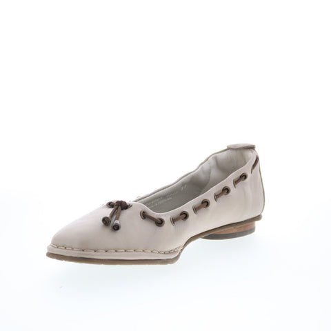 Fly London Bapi BAPI264FLY-003 Womens Beige Leather Ballet Flats Shoes