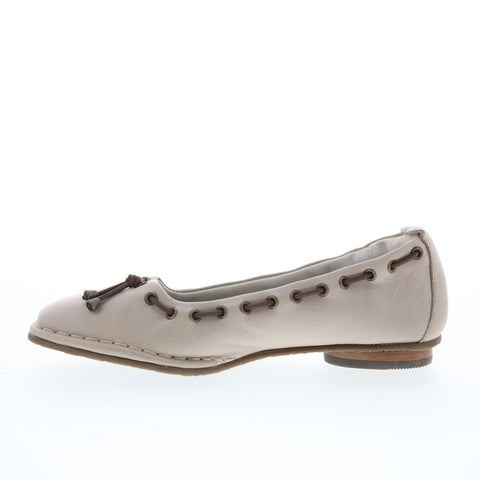 Fly London Bapi BAPI264FLY-003 Womens Beige Leather Ballet Flats Shoes