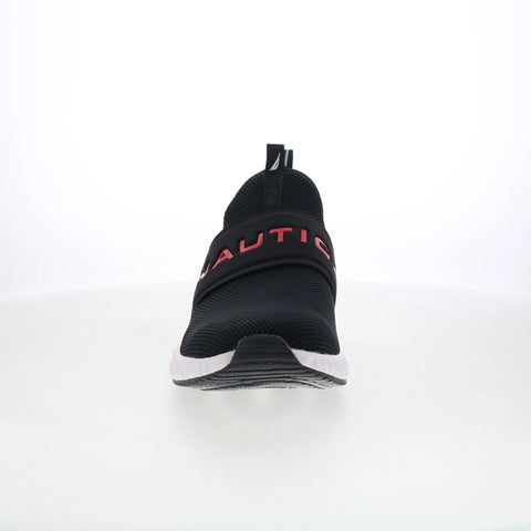 Nautica Barrio CG3400 Mens Black Canvas Slip On Lifestyle Sneakers Shoes