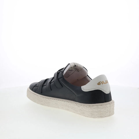 Pajar Barro 75219 Mens Black Leather Strap Lifestyle Sneakers Shoes