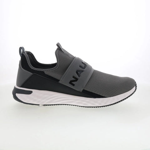 Nautica Barro CG3401 Mens Gray Synthetic Slip On Lifestyle Sneakers Shoes