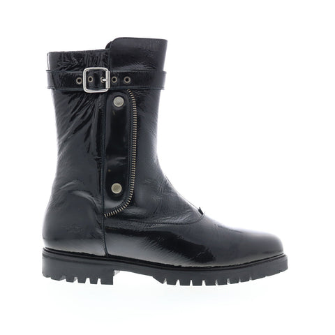 Bos. & Co. Bash Womens Black Synthetic Zipper Casual Dress Boots