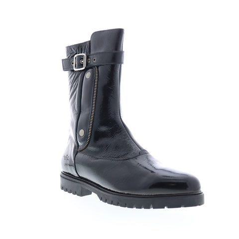 Bos. & Co. Bash Womens Black Synthetic Zipper Casual Dress Boots
