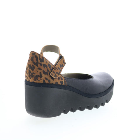 Fly London Bawo BAWO543FLY-003 Womens Black Leather Mary Jane Flats Shoes