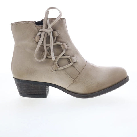 Miz Mooz Baxter Womens Gray Leather Zipper Ankle & Booties Boots
