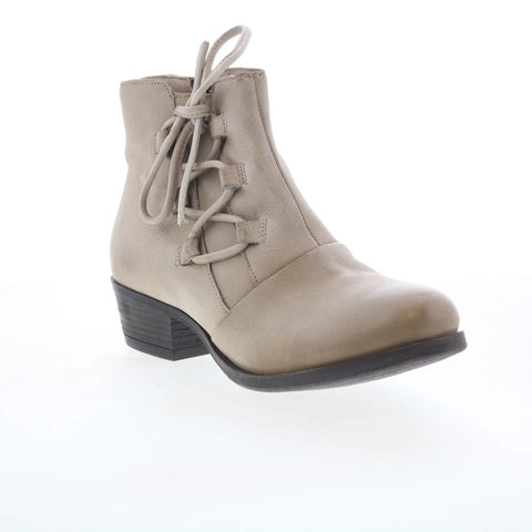Miz Mooz Baxter Womens Gray Leather Zipper Ankle & Booties Boots