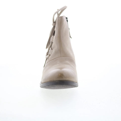 Miz Mooz Baxter Womens Gray Leather Zipper Ankle & Booties Boots