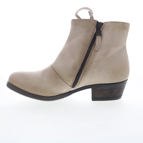 Miz Mooz Baxter Womens Gray Leather Zipper Ankle & Booties Boots