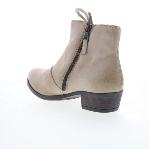 Miz Mooz Baxter Womens Gray Leather Zipper Ankle & Booties Boots