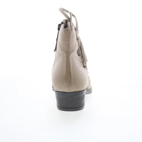 Miz Mooz Baxter Womens Gray Leather Zipper Ankle & Booties Boots