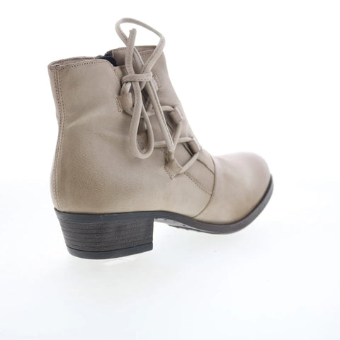 Miz Mooz Baxter Womens Gray Leather Zipper Ankle & Booties Boots