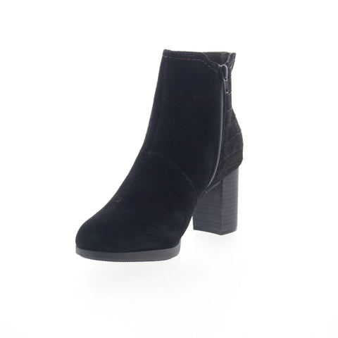 Clarks Bayla Rose 26175164 Womens Black Wide Ankle & Booties Boots