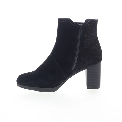 Clarks Bayla Rose 26175164 Womens Black Wide Ankle & Booties Boots
