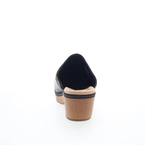 Clarks Paizlee Poppy 26175187 Womens Black Wide Leather Heeled Sandals Shoes