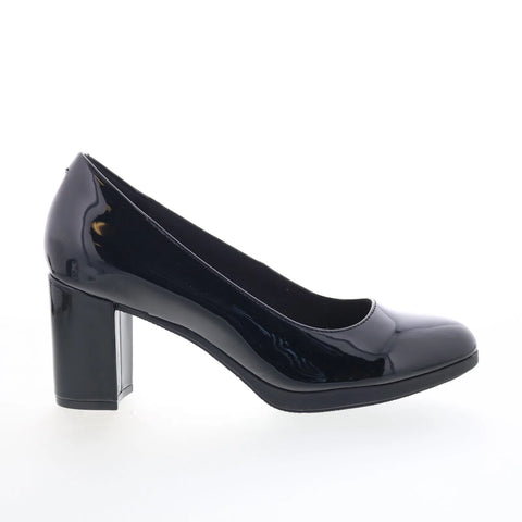 Clarks Bayla Skip 26174106 Womens Black Patent Leather Pumps Heels Shoes