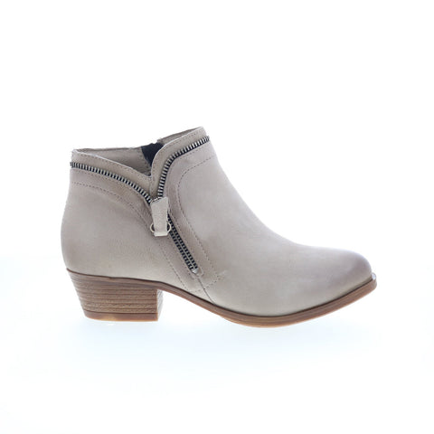 Miz Mooz Baylie Womens Gray Leather Zipper Ankle & Booties Boots