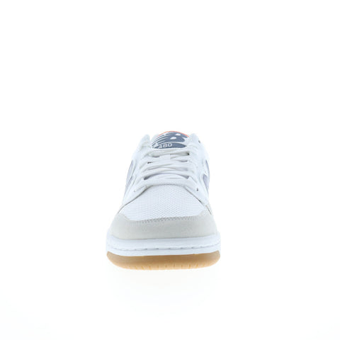New Balance 480 BB480LFD Mens White Leather Lace Up Lifestyle Sneakers Shoes