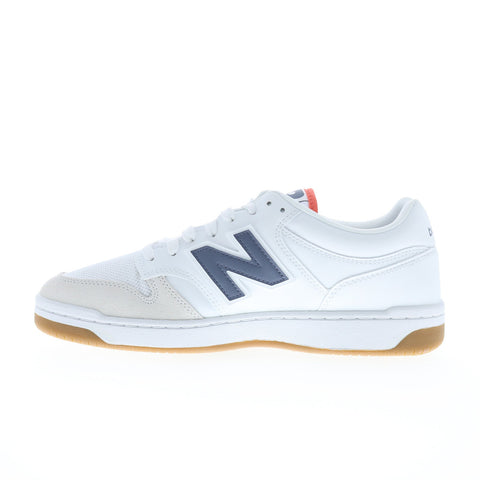 New Balance 480 BB480LFD Mens White Leather Lace Up Lifestyle Sneakers Shoes