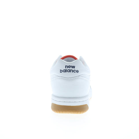 New Balance 480 BB480LFD Mens White Leather Lace Up Lifestyle Sneakers Shoes