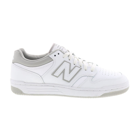 New Balance 480 BB480LGM Mens White Leather Lifestyle Sneakers Shoes